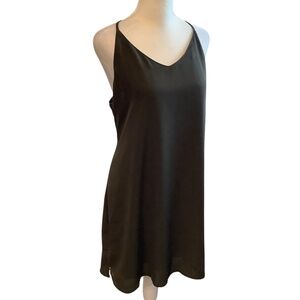 Tempted Brand Olive Green Lined Spaghetti Dress Loose Fit Size S